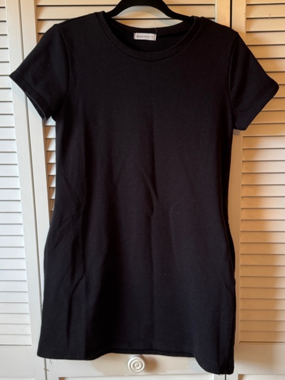 Classic Black Short-Sleeve Mini Dress - Timeless Essential